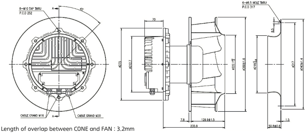 효성 EC Fan - HEC-AF-315-27 코어 타입