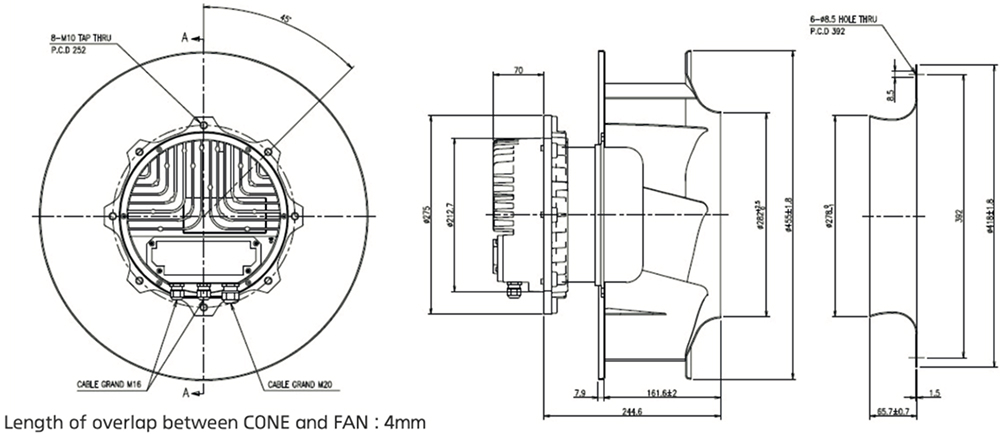 효성 EC Fan - HEC-AF-400-33 코어 타입