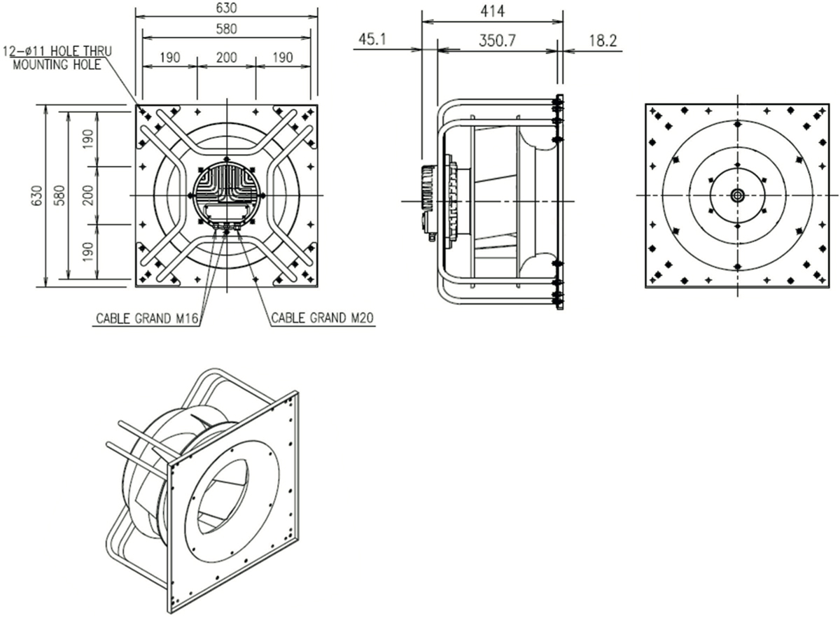 효성 EC Fan - HEC-AF-450-33 플러그 타입